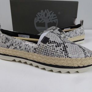 Timberland Barcelona Bay Slip On Python Snake Leather Espadrille Shoes NIB